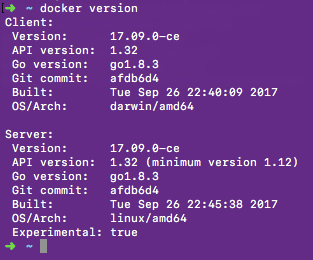 docker version