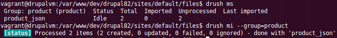 Drush migrate status