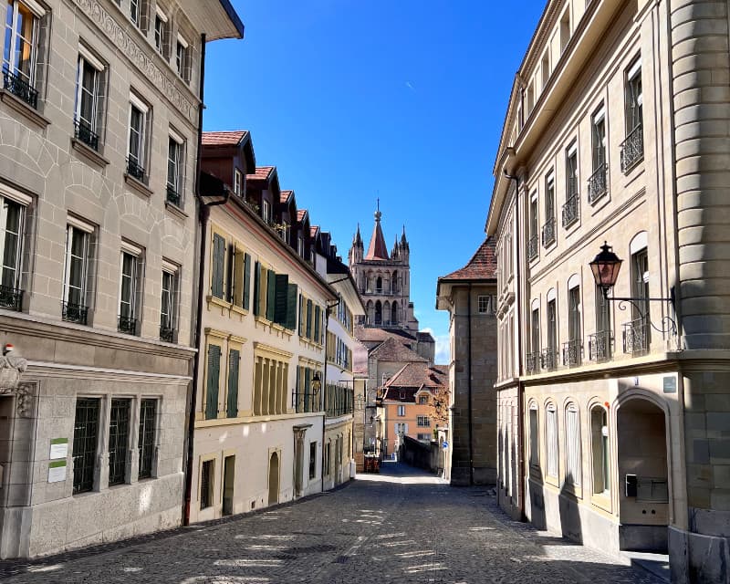 Lausanne, city center, cathedral