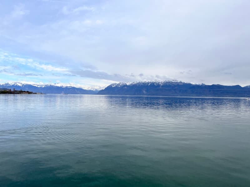 Lausanne, Léman lake, view from the Vidy-Bourget beach