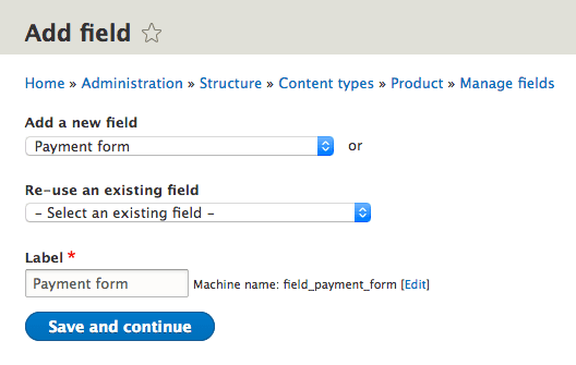 Add payment form field