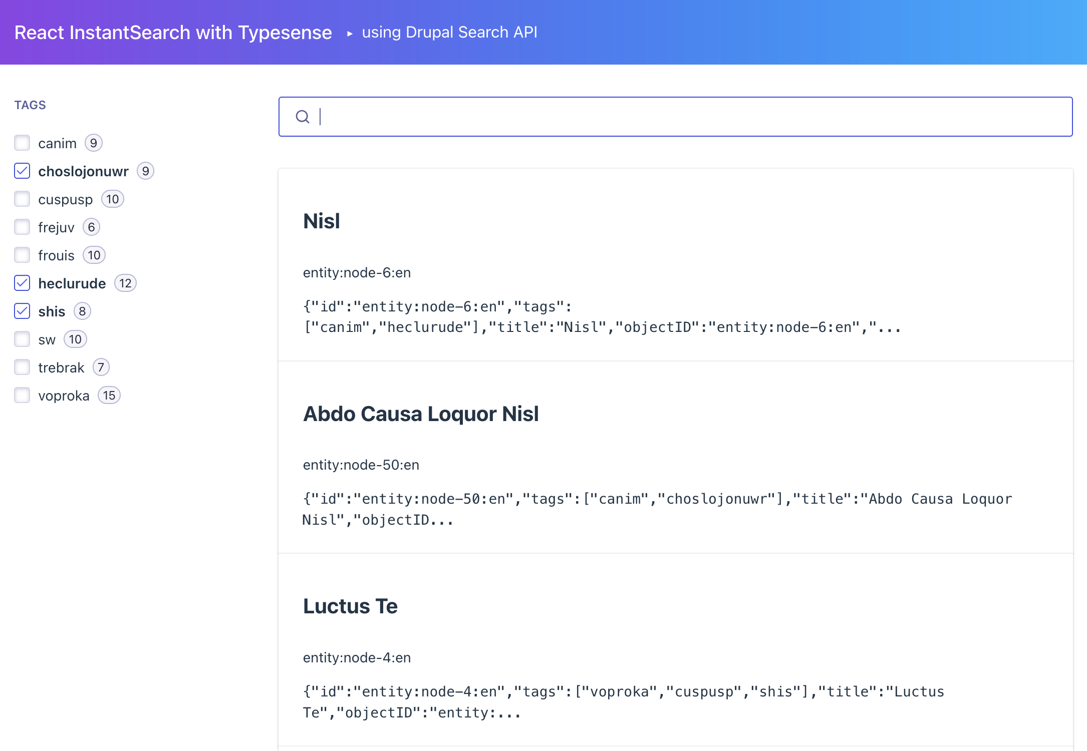 Drupal faceted search with Typesense and InstantSearch | Colorfield